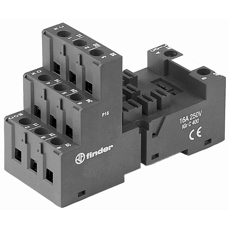Finder - Relaissockel Schraubfassung sw 92.03.0