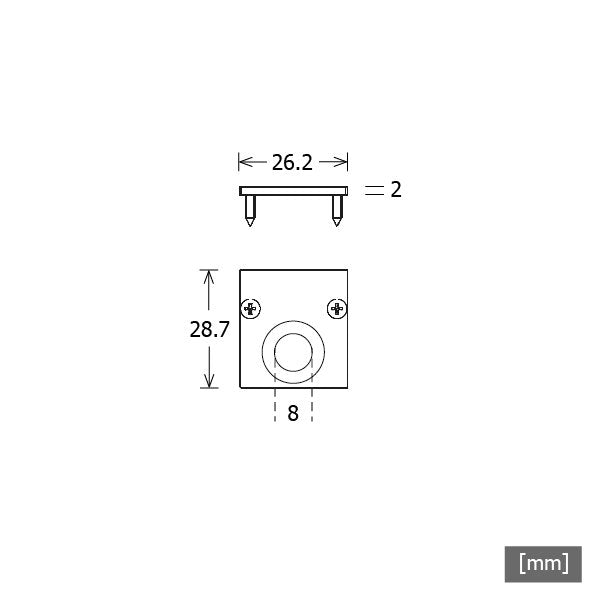 LTS Licht&Leuchten - Mechanisches Zubehör/Ersatzteile für Leuchten Enddeckel NEOACAPESP9504ST6Fws weiß