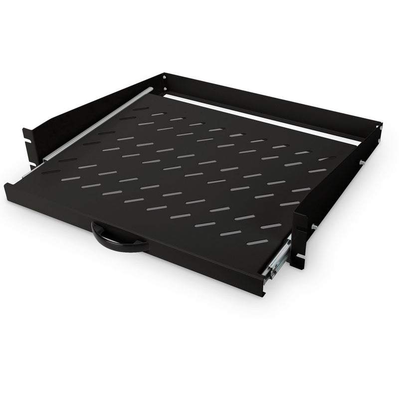 DIGITUS - Komponente für den Ausbau (Schaltschrank) Ausziehbarer Fachboden DN-19-TRAY-2-450-SW 2HE,RAL 9005