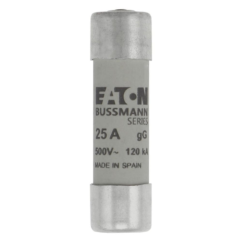 Eaton - Zylindrische Sicherung Sicherungseinsatz Nieders. CYL GG 14,#C14G25S 25A AC 500V 120kA − 10 Stück