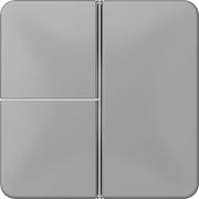 Jung - Abdeckung/Bedienelement für Installationsschalterprogramme Tastensatz 3-fach gr CD 403 TSA GR komplett