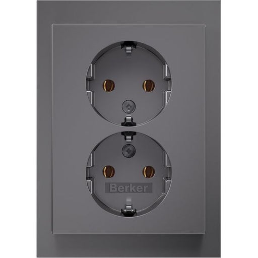 Berker - Steckdose Doppelsteckdose SCHUKO 47747004 K.5 eds matt lack