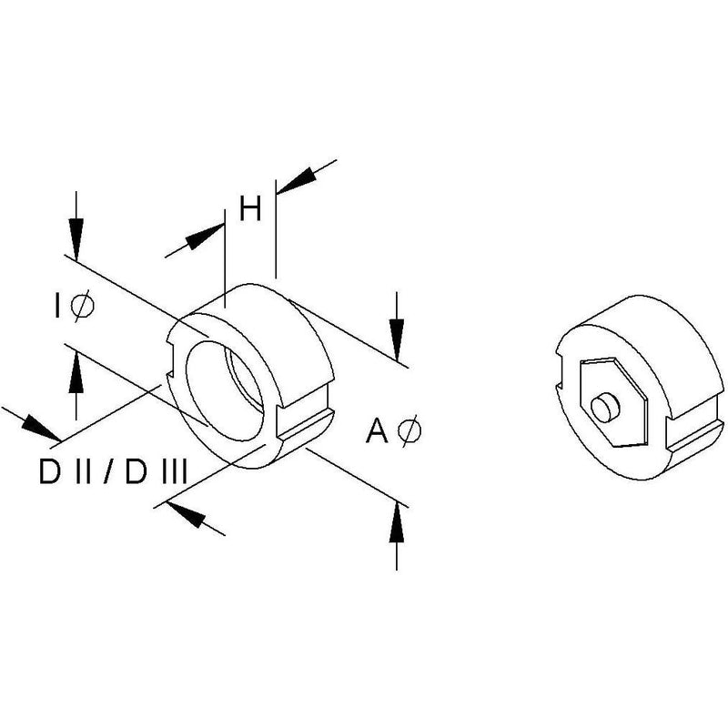 HKL - D-Schraub-Passeinsatz 263 Größe D II 20A − 25 Stück