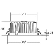 Brumberg Leuchten - Downlight/Strahler/Flutlicht LED-Einbaudownlight 230 V 12553179
