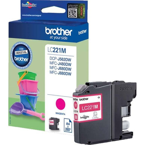Brother - Verbrauchsmaterial für Telefax/Drucker/MFC Tintenpatrone LC-221M magenta