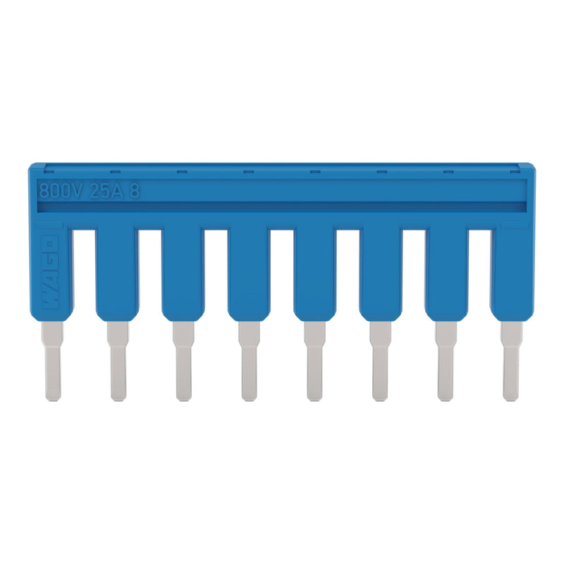WAGO - Querverbinder/Brücker für Reihenklemme Brücker 8-fach 2002-408/000-006 8-fach,isoliert,blau − 25 Stück