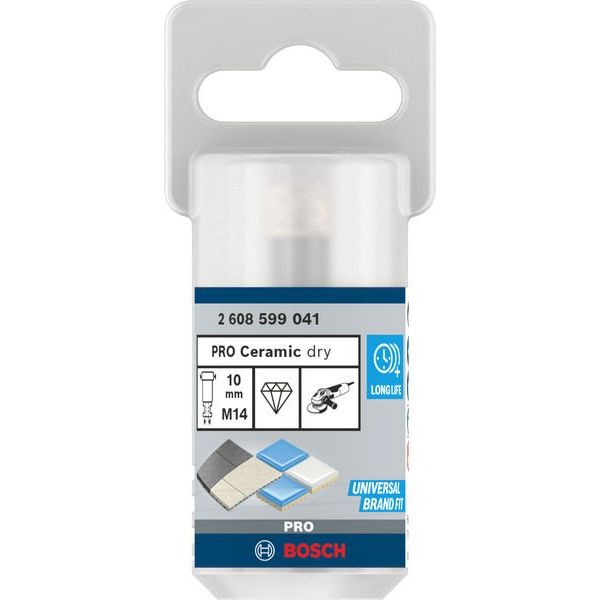 Bosch - Bohrer PRO Ceramic dry Bohrkrone, 2608599041 10 x 30 x 22,23 mm