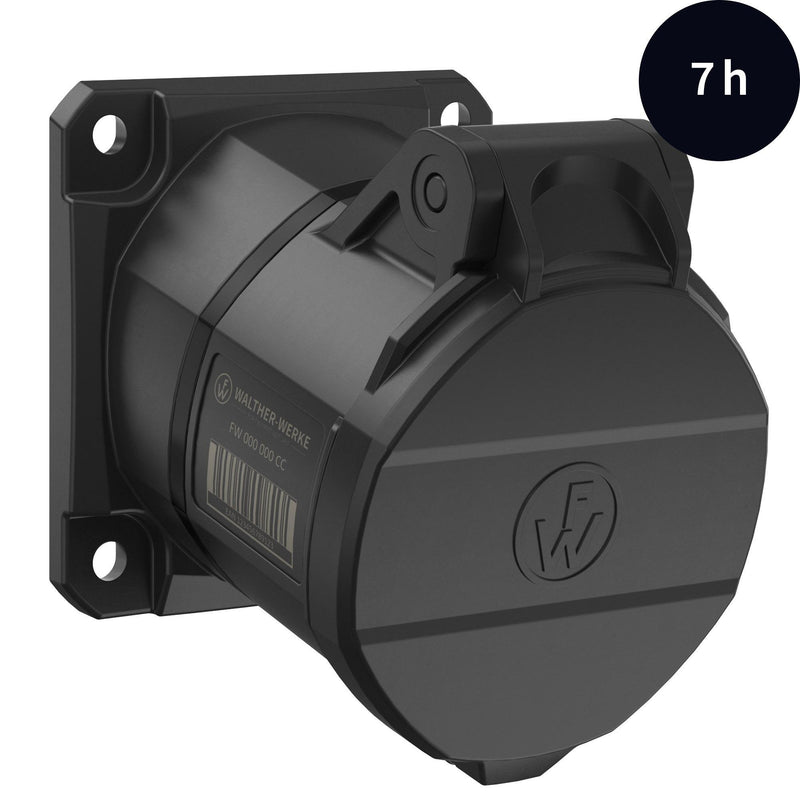 Walther Werke - CEE-Anbausteckdose (IEC 60309) CEE NEO Anbaudose schräg FW511507CC 16A 5P 7h IP54