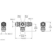 Turck - Passiver Sensor-/Aktor-Verteiler (mit Leitung) Zweifachverteiler VT2-FKM8-FKM8-FSM8