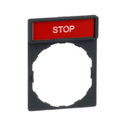 Schneider Electric - Bezeichnungsschild für Befehlsgeräte Schildträger ZBY2304 (STOP) − 10 Stück