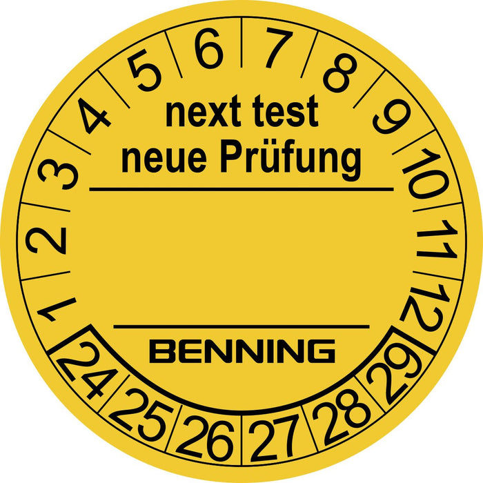 Benning - Zubehör/Ersatzteile für Prüf- und Messgeräte (Elektro) Prüfplaketten 756212(VE300) f.ST710,ST720,ST750 − 1 Packung
