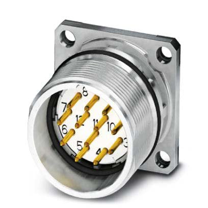 Phoenix Contact - Rundsteckverbinder, feldkonfektionierbar (Industriesteckverbinder) Gerätesteckverbinder CA-19P1N122S00 Vorderwand