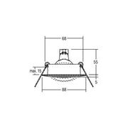 Brumberg Leuchten - Downlight/Strahler/Flutlicht Einbaustrahler GX5,3 1963.17 rund, ws