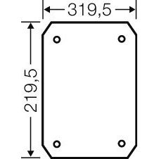 Hensel - Montageplatte für Verteilergehäuse Isolierstoff-Montageplatte EB MP 50 4mm stark