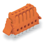 WAGO - Leiterplattensteckverbinder THT-Federleiste gerade 734-515 Maß 3,81mm,orange − 25 Stück