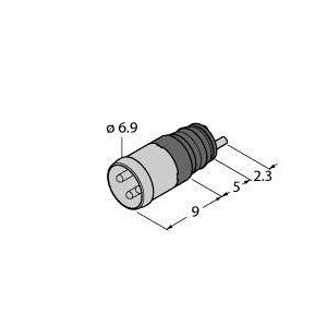 Turck - Rundsteckverbinder, feldkonfektionierbar (Industriesteckverbinder) Rundsteckverbinder ESHP4L Einbaustecker − 1 Stück