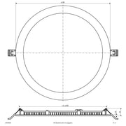 EVN Lichttechnik - Decken-/Wandleuchte LED-Einbaupanel LDR300925
