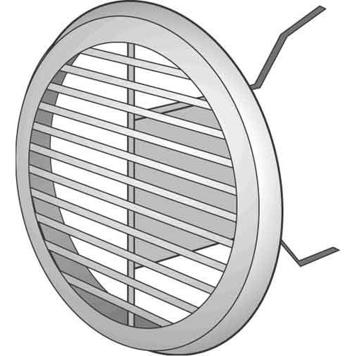 Helios Ventilatoren - Außenluftgitter Lüftungsgitter LGK 100 DN100 Kunststoff − 6 Stück