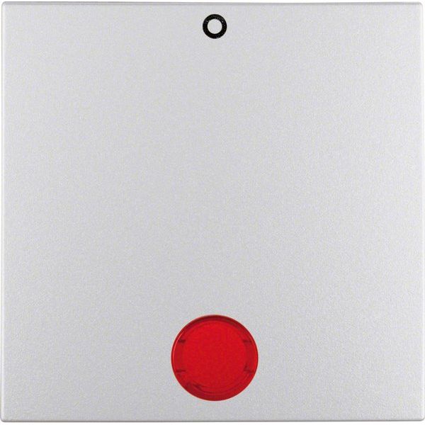 Berker - Abdeckung/Bedienelement für Installationsschalterprogramme Wippe alu matt 16241404 mit roter Linse