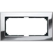 Merten - Abdeckrahmen Metallrahmen 2f.chrom 475839 ohne Mittelsteg
