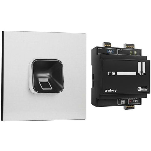 Ekey (AT) - Zutrittskontrollsystem Fingerprintset 204703 Gira 106, Alu, sw