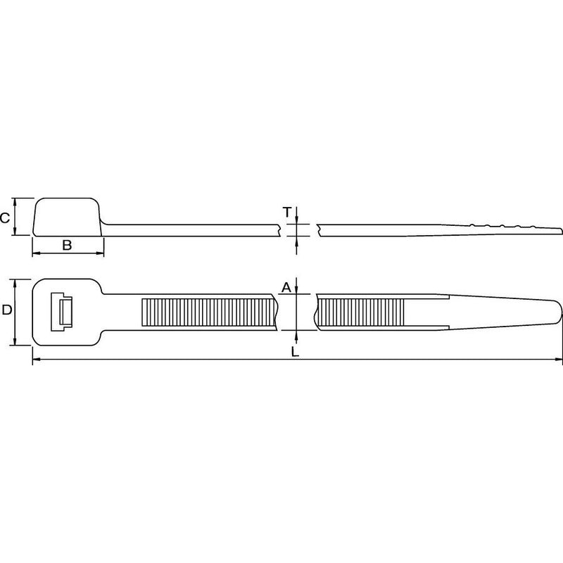 HellermannTyton - Kabelbinder LK2A-N66-NA-C1 − 100 Stück