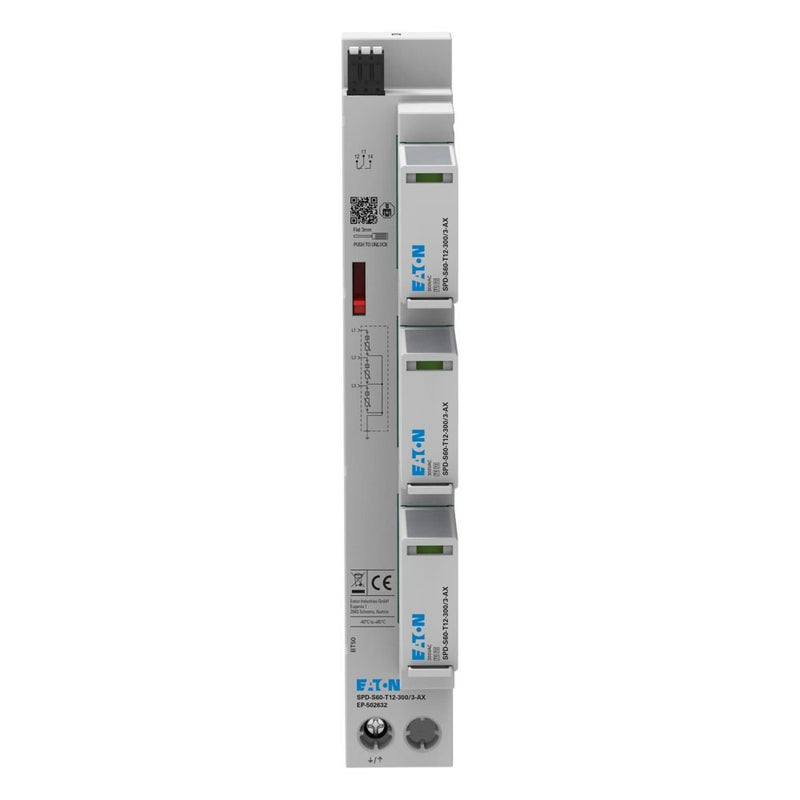 Eaton - Überspannungsableiter für Energietechnik/Stromversorgung Überspannungsableiter SPD-S60-T12-300/3-AX T12 60mm