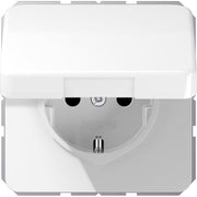 Jung - Steckdose SCHUKO-Steckdose 16A 250V CD 1520 BFKIKL WW Klappdeckel
