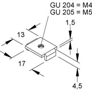 Niedax - Gleitmutter GU 205 − 100 Stück