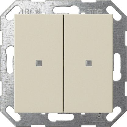 Gira - Bussystem-Tastwippe Taster Wippe 517301 KNX, 2f, Cremeweiß