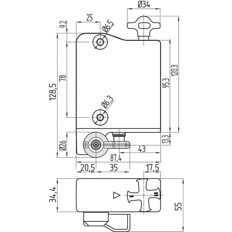 Schmersal - Gerät zur Überwachung von sicherheitsgerichteten Stromkreisen Sicherheitszuhaltung AZM300Z-ST-1P2P-N − 1 Stück
