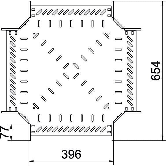 OBO Bettermann - Kreuzstück für Kabelrinne Kreuzung für Kabelrinne RK 140 FS 110x400