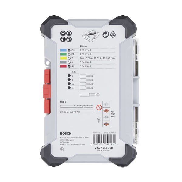 Bosch Power Tools - Werkzeugset Extra Hard Schrauberbit- 2607017728VE(35) und CYL-3 Bohrer-Set − 3 Packung