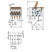 WAGO - Leiterplattenklemme 2601-1102/000-024 − 220 Stück