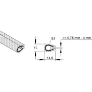 Niedax - Kabelschutz für Installationskanal Kantenschutzband RKBA 10 schwarz − 10 Meter