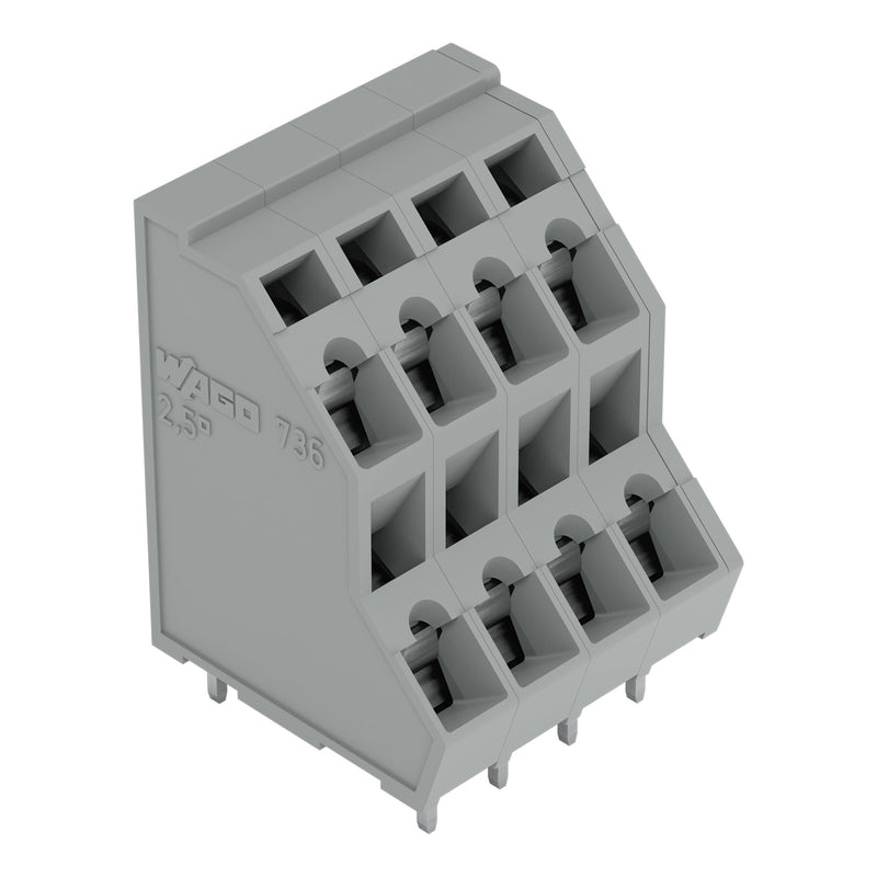 WAGO - Leiterplattenklemme DoppelstockLeiterplattenk. 736-104 2,5mm² − 84 Stück