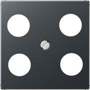 Jung - Einsatz/Abdeckung für Kommunikationstechnik Abdeckung 4-Loch-Sat A 561-4 SAT1 ANM anthrazit matt