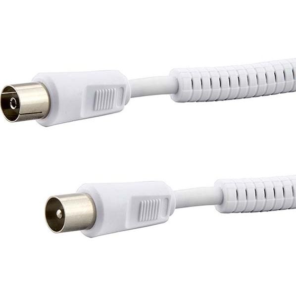 E+P Elektrik - Konfektioniertes Koaxkabel Antennenkabel 1,5m ws AB 101 >85dB