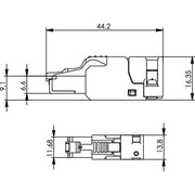 Telegärtner - Modularer Steckverbinder RJ45-Steckverbinder 100023052 UFP8 T568B Cat.6A − 10 Stück