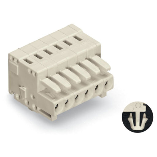 WAGO - Kabelsteckverbinder für Leiterplattensteckverbinder 1-Leiter-Federleiste 734-120/008-000 CAGECLAMP 1,5mm²,lgr − 25 Stück