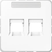 Jung - Einsatz/Abdeckung für Kommunikationstechnik Abdeckung Schriftfeld aws CD 569-25 WE WW für Mod.Jack Buchsen
