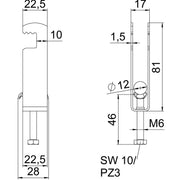 OBO Bettermann - Bügelschelle BS-F3-M-12 FT 3-fach − 50 Stück