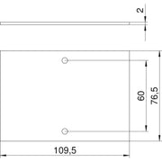 OBO Bettermann - Abdeckplatte für Einbaueinheiten Abdeckplatte T4B P0S2 9011 o. Lochbild f. T4B
