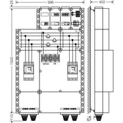 Hensel - Verteilerbaugruppe mit Leistungsschalter Mi AE 6665 315kW/350kVA, 3-p