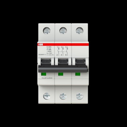 ABB Stotz S&J - Leitungsschutzschalter Sicherungsautomat S203-Z8 6kA 8A Z 3p