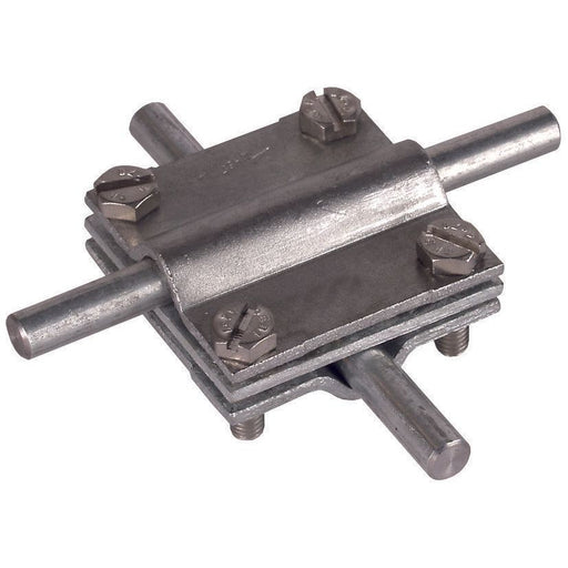 DEHN - Verbinder für Blitzschutz Kreuzstück St/tZn KS810810FL30OVZPSTTZ f.Rd 8-10/8-10mm