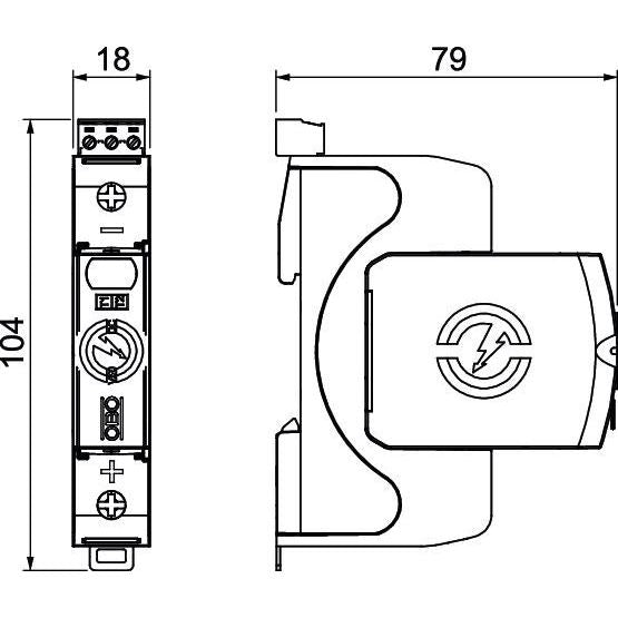 OBO Bettermann - Kombi-Ableiter für Energietechnik CombiController V50 V50-DC-60-12,5FS 60V DC 12