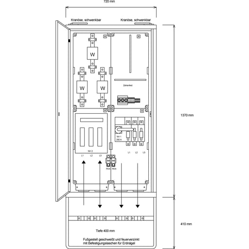 Steidele-Stromvert. - Baustromverteiler Baustromverteiler A 250-A-VB − 1 Stück by Steidele-Stromvert.
