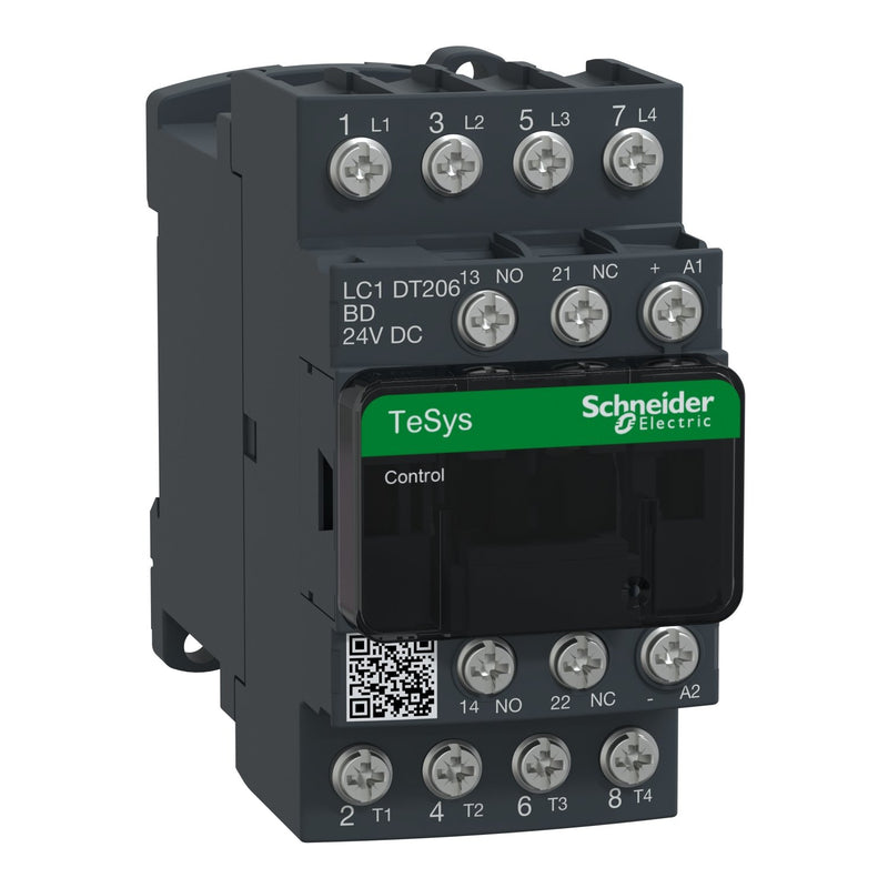 Schneider Electric - Leistungsschütz zum Schalten von Wechselstrom Leistungsschütz LC1DT206BD 4-polig, 1S, 1Ö