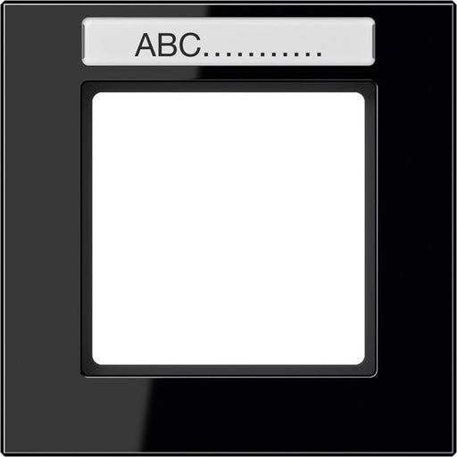 Jung - Abdeckrahmen Rahmen 1-fach Schriftfeld AC 581 BFNA SW schwarz